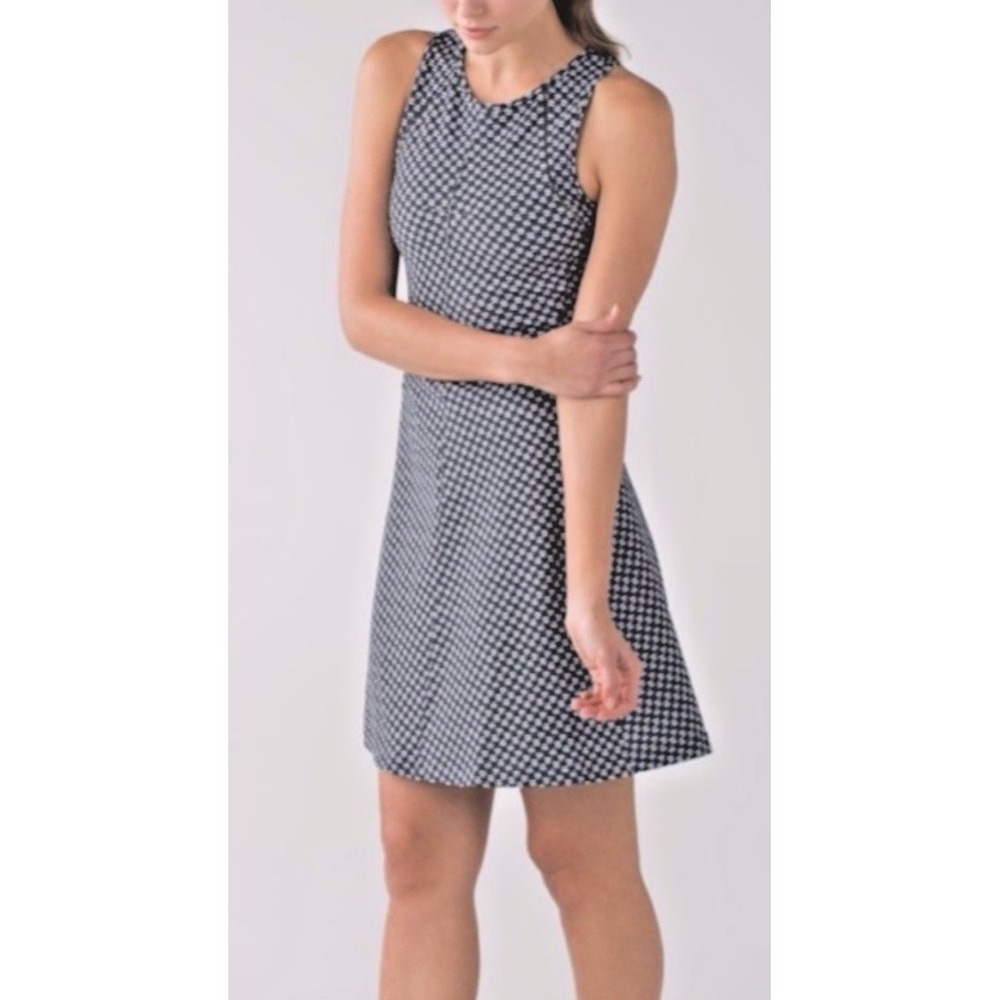Lululemon Go 'Til Dawn Dress Size 4 Deep Dive Black White Cutouts